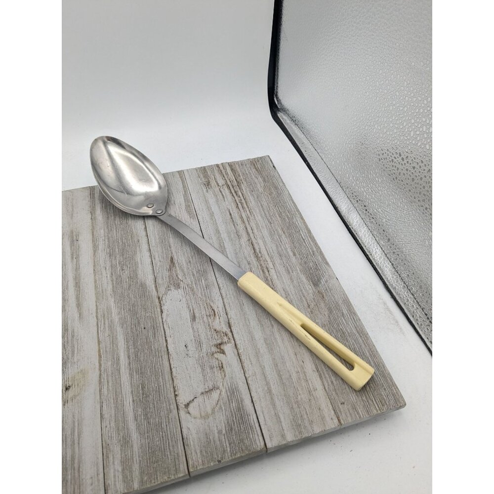 Vintage Stanhome Solid Spoon Stainless Steel 13 1/2" Cream Handle USA